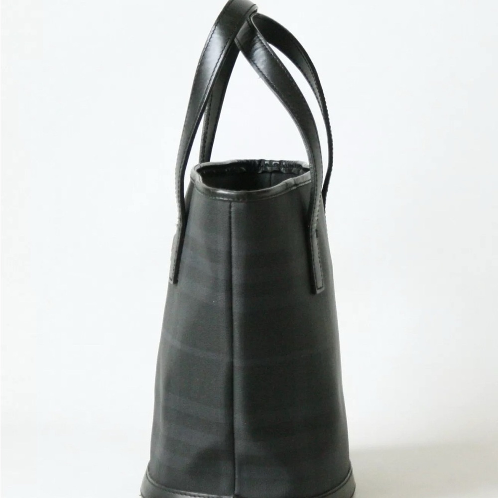 Burberry London Italy Black Check Canvas Mini Bucket bag - Picture 9 of 12